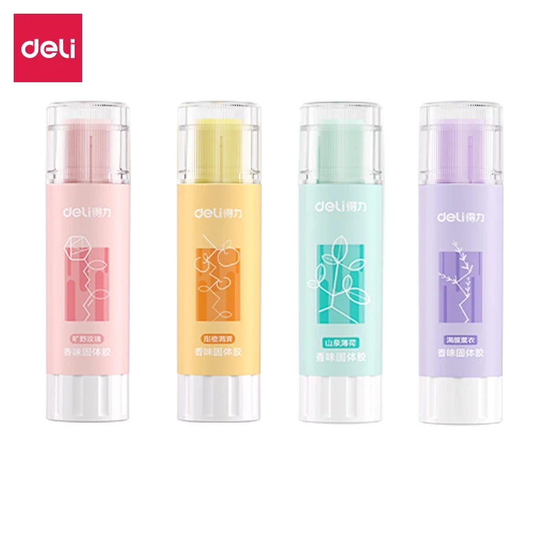 

9g Deli Aroma Solid Glue Formaldehyde-Free School Glue Stick High Viscosity Diy Washable Home Office School Student Stationery