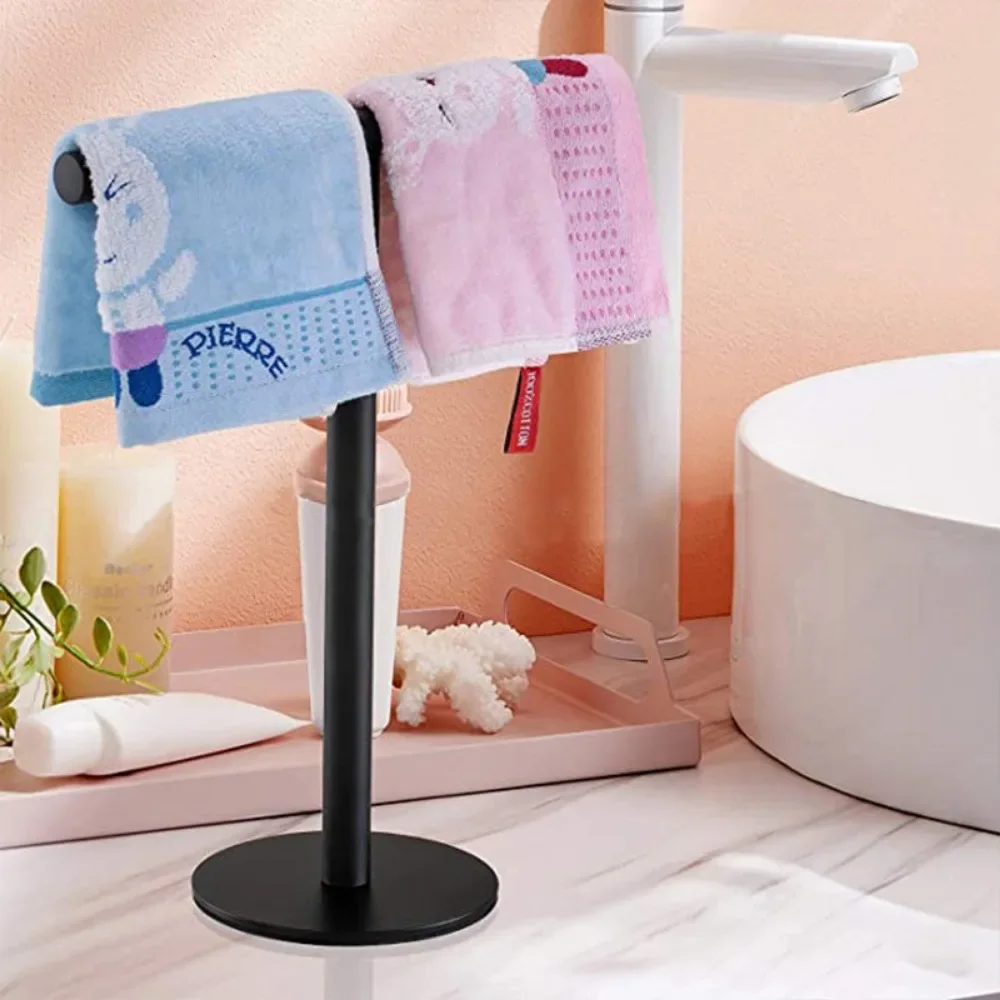 304 Stainless Steel Towel Rack Countertop Vertical Floor To Floor Towel Rod Bathroom Toilet Tissue Racks Kitchen holder Rag Rack