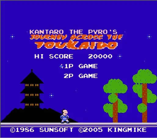 Kantaro Il Viaggio Del Pyro Attraverso La Cartuccia Di Gioco Inglese Toukaido Per Console Fc/Nes