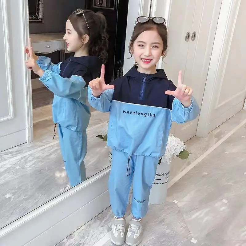 

Girls Baseball Jacket Suits Spring Autumn 2023 New Fashionable Trend Loose Style Sports Sets Youth Teeange Kids Boutique Clothes
