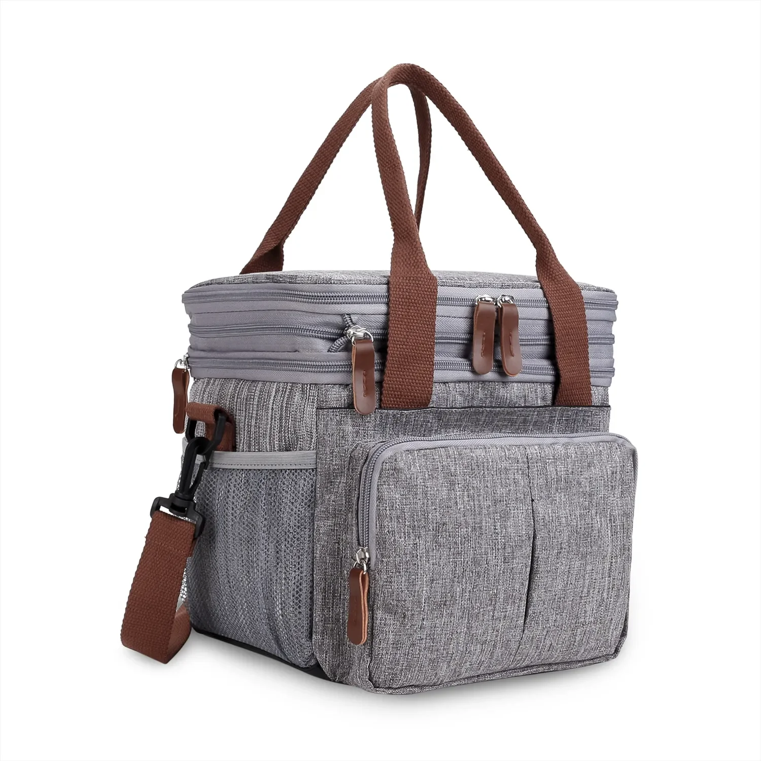 

Expandable Insulated Lunch Bag, Large Lunch Bags for Women Men, Reusable Lunch Bag with Adjustable Shoulder Strap