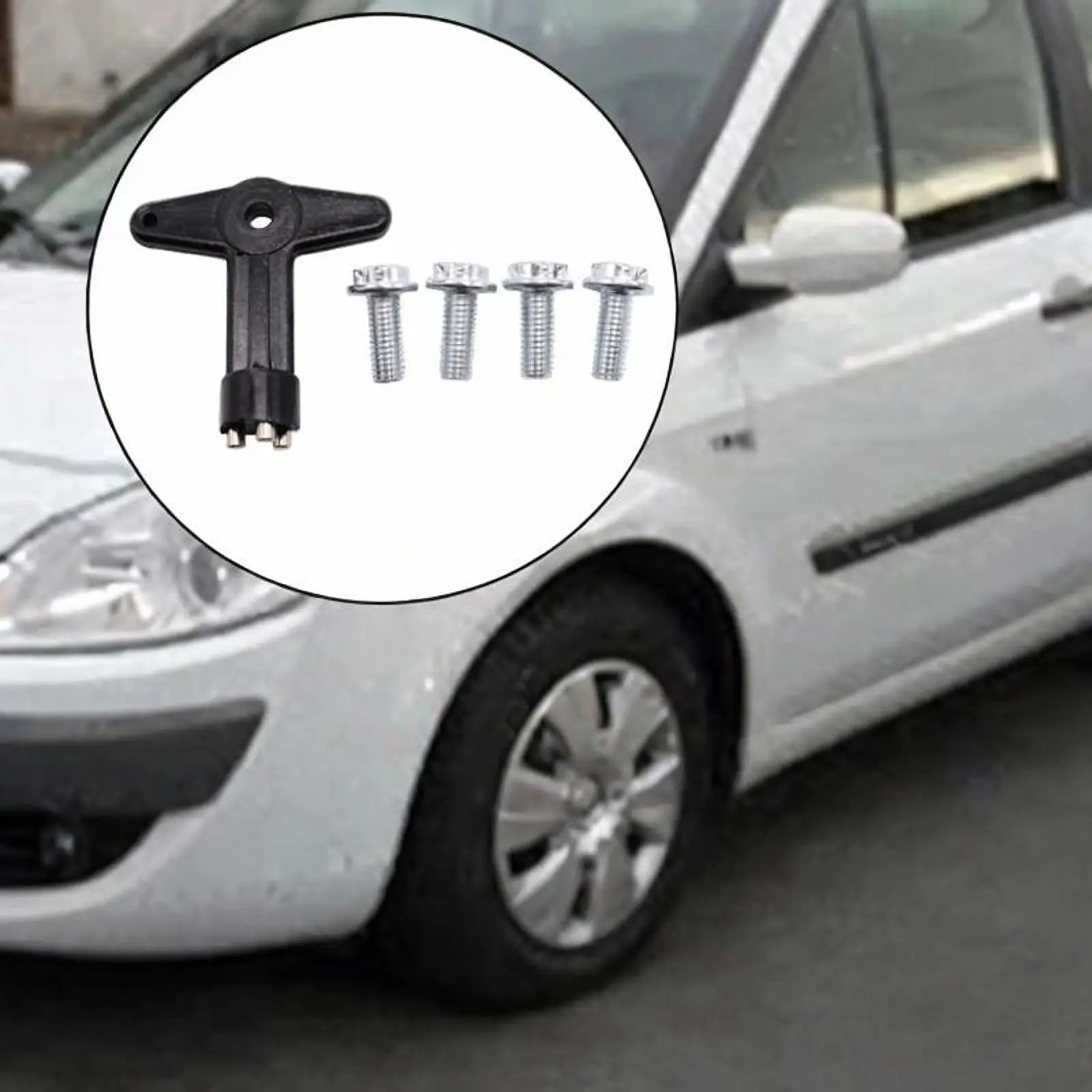 Car Accessories Alloy Wheel Centre Cap Screws Bolts with Key 7700422600 Premium Replaces for Renault Laguna MK1 Kangoo MK1 Megane MK2