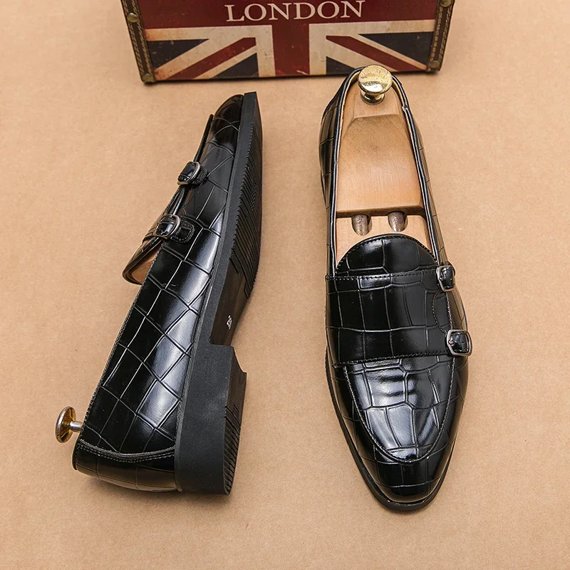 Men's casual shoes plus size leather social driving Party Shoes adult fashion dress moccasins loafers