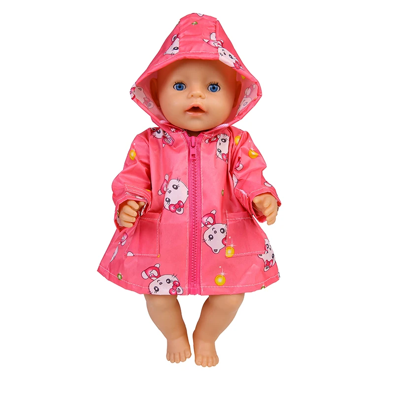 17 Inch Baby Doll Clothes Raincoat Humanoid Doll Accessories Costume Girl Play Toy Waterproof Clothing Wear Kids Festiival Gift 5