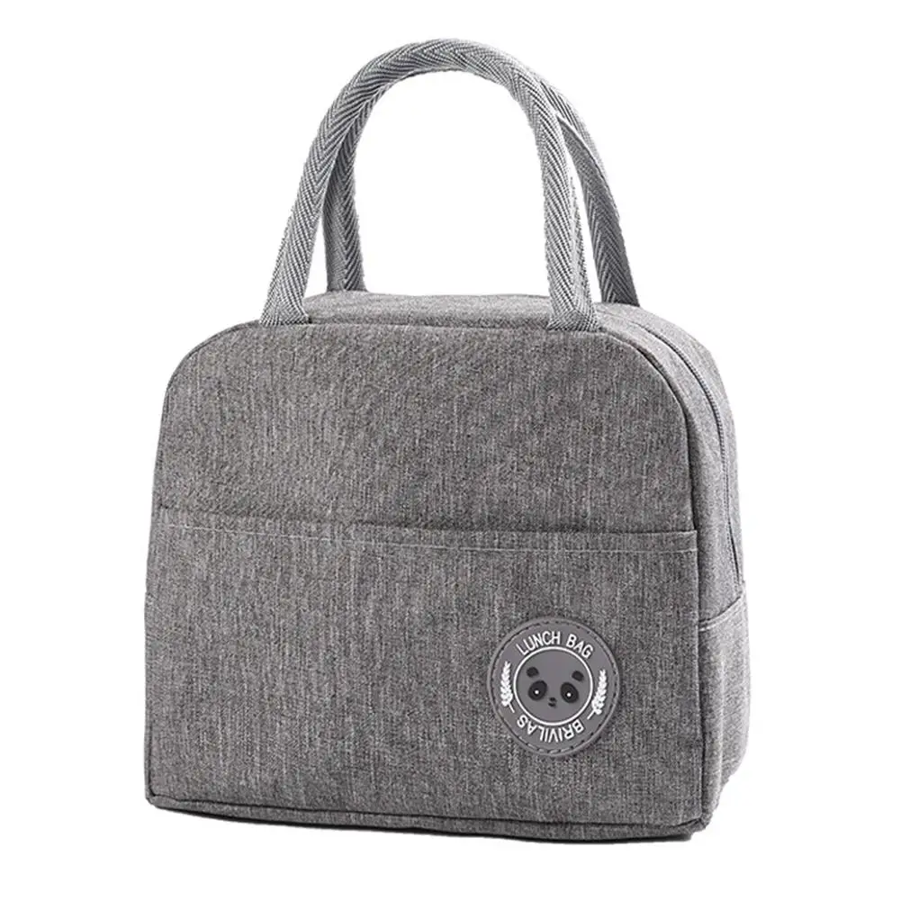 Lunchtasche mit dicker Aluminiumfolie, große, einfache, tragbare Bento-Tasche, Frischhalte- und Isoliertasche für Studenten, Camping, Büro – Detail 20