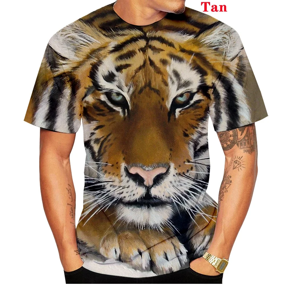  Men's T-Shirt 3D Printed Tiger Print 3Dt Shirts Short Sleeve  Casual Men's and Women's T-Shirts-S : Clothing, Shoes & Jewelry