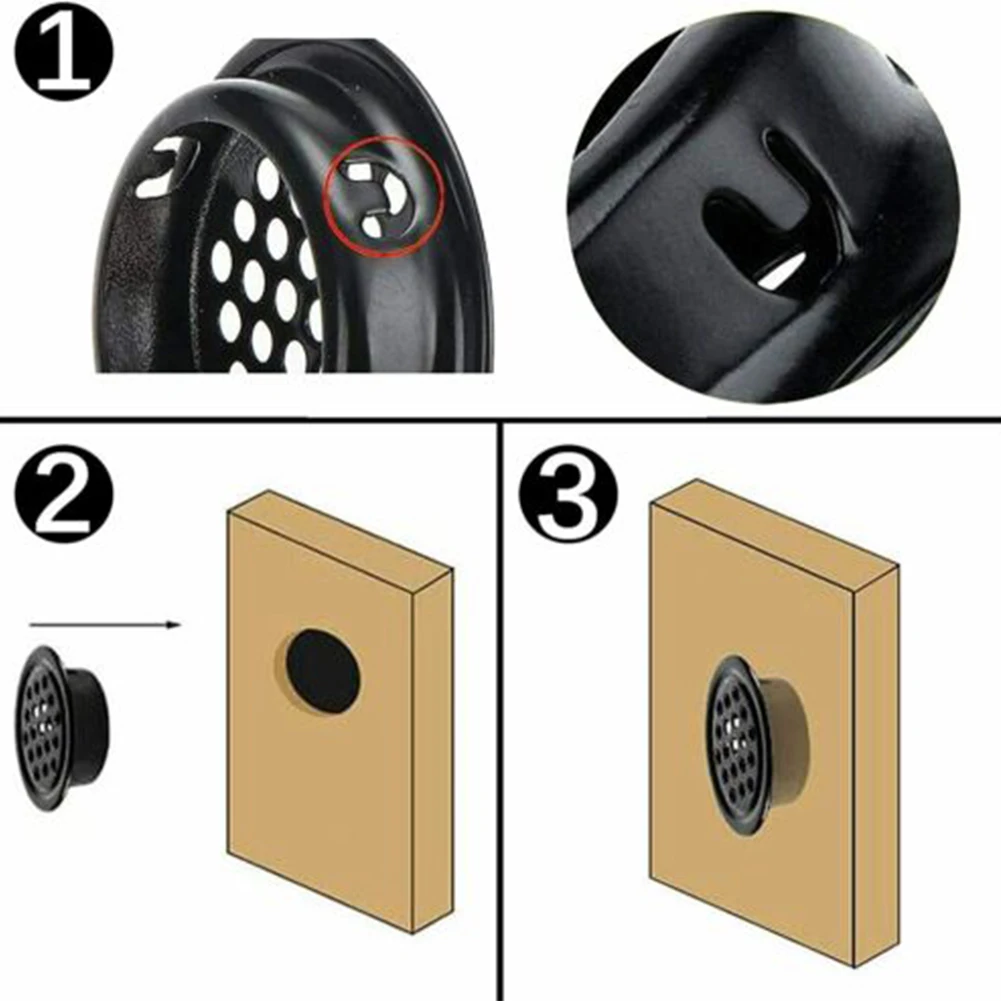 10pcs Round Ventilation Grilles Round Ducting Air Vent Louver Hole Mesh Vents Dia.35mm Wardrobe Grille Ventilation Systems air vent grille ventilation grille