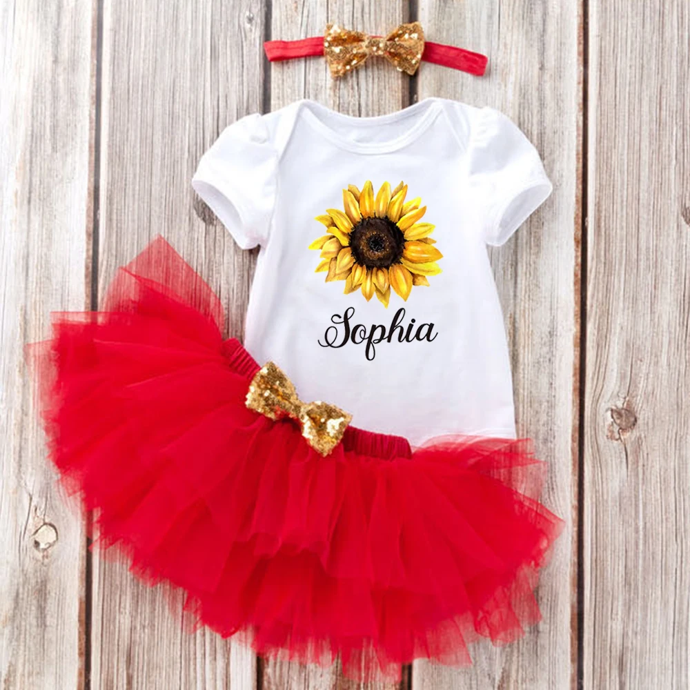 

1st Birthday Gift New Born Baby Items Custom Name One Piece Baby Clothes Three Piece Set Clothes Baby Clothing Sets m
