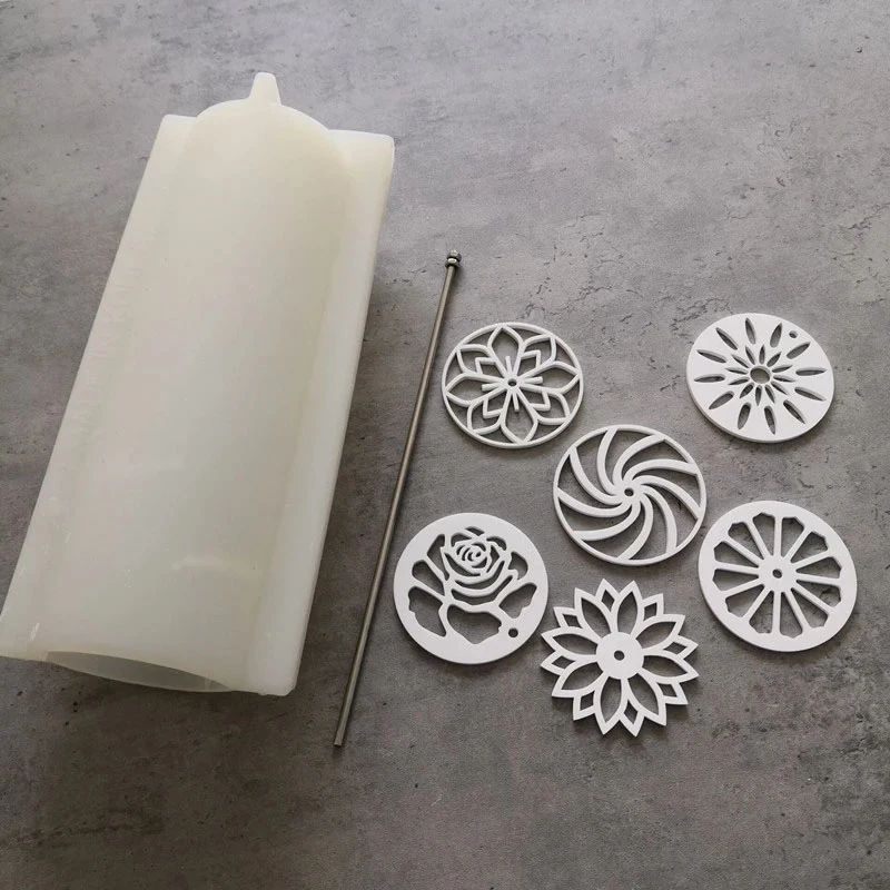 1Set Acrylic Pull Through Caleidoscope Soap Shaper 1000Ml Tube Silicone Soap Mold