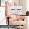 Back Executive Office Chair with Foot Rest, Ergonomic Office Chair Lumbar Support for Lower Back Pain Relief (Light Pink) 4