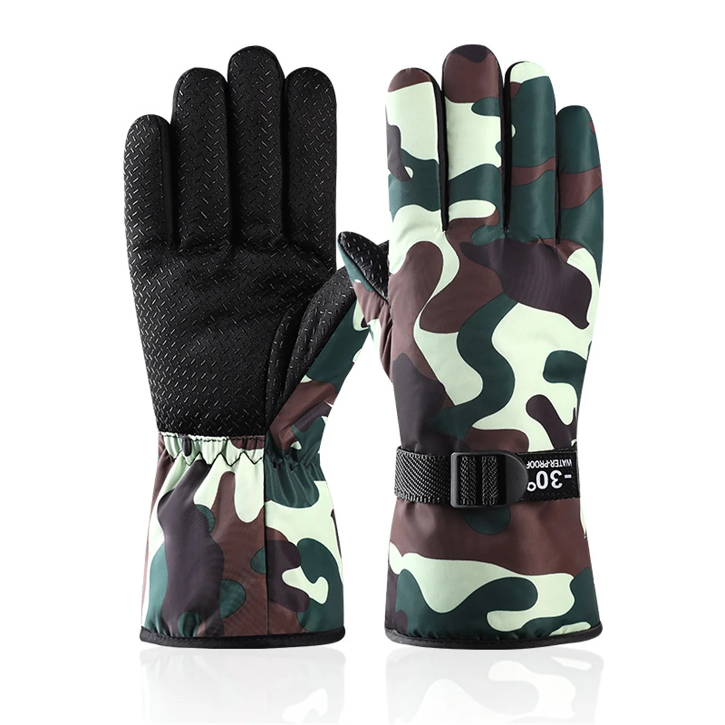 Camouflage Hunting Gloves Men Women Winter Thermal Fleece Fishing Skiing Gloves Outdoor Cycling Motorcycle Waterproof