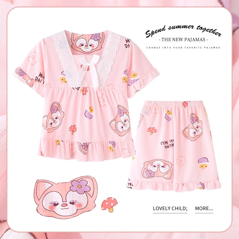 Children's Air Conditioning Clothing Set Girls' Pajamas Sleepwear Robe Mother Kids