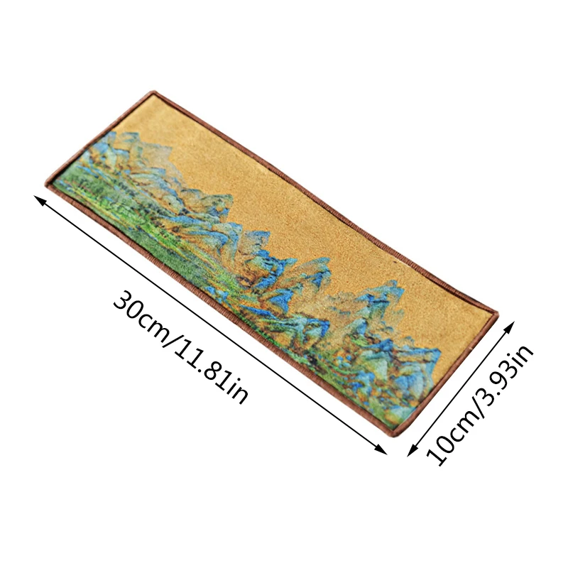 Chinese Painted Tea Set Towel Napkin Placemat Coaster Tableware Table Cloth Decoration Cotton Velvet Absorbent Mat