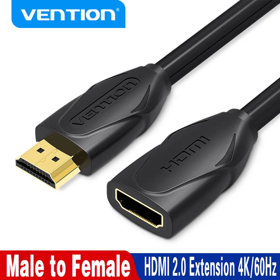 Vention HDMI 2.0 Extension Cable 4K/60Hz HDMI 2.0 2.1 Male to Female Cable  forHDTV Nintend Switch PS4/3 HDMI Extender Adapter 8K