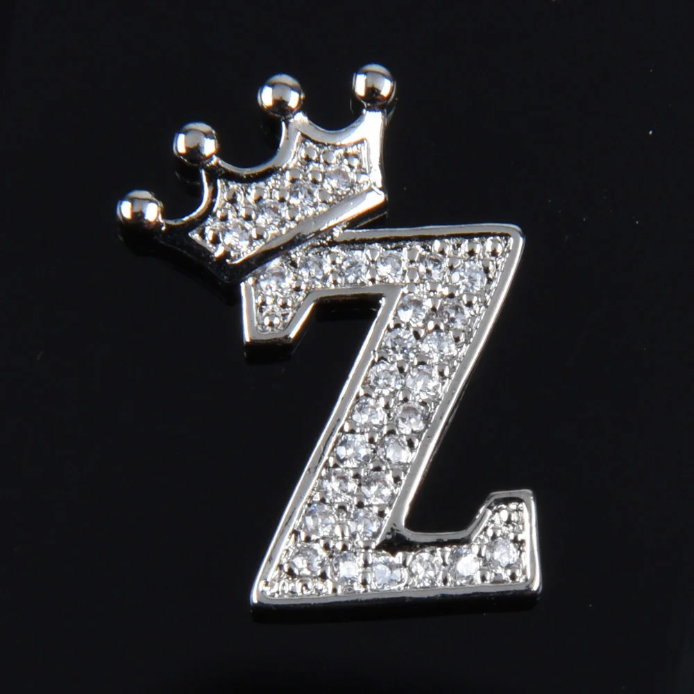 Hot Sale Metal Croc Shoe Charms Crown Letter Bling Rhinestone Shoes Decorations High Quality Butterfly Wristband Accessories