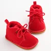 Spring And Autumn New Girl Baby Bow Anti Slip Soft Sole Princess Shoes Red New Year Christmas Bow Walking Shoes 2