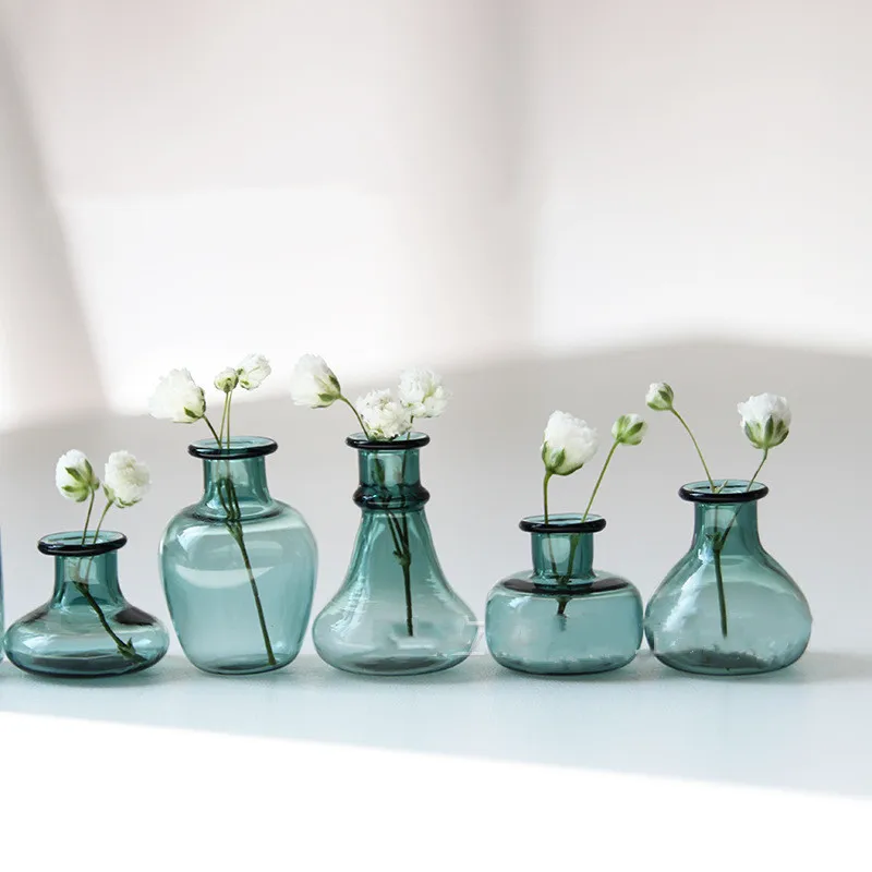5/10X 1:12 Dollhouse Mini Storage Tank Wishing Glass Bottle Mini Tiny Jar Flower Vases Model Toys Doll House Decor Accessory 2