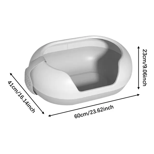 Cat Bedpan Extra Large Open Top Pet Litter Tray Cat Toilet Pet Supplies 6