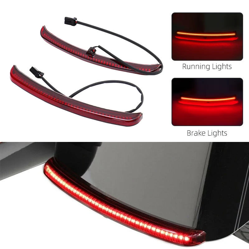 Motorcycle Led Fender Rear Blade Brake Running Turn Light For Harley