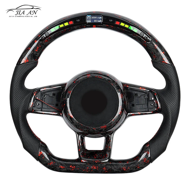 Volante Personalizzato Adatto Per Vw Mk7 Mk6 Golf 7 Golf 6 R Led Volante In Fibra Di Carbonio Ohc Motors