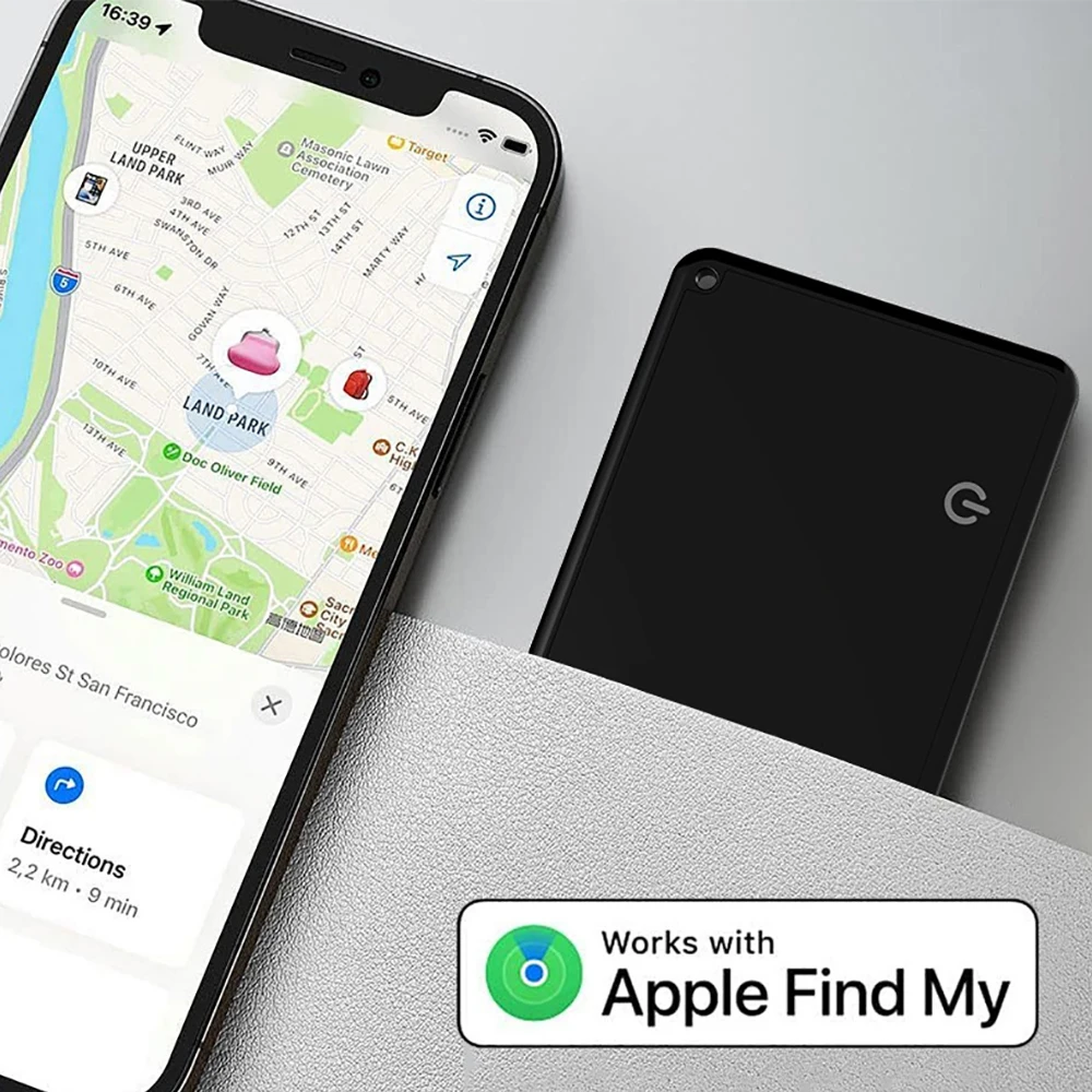 Wireless Charging Air Wallet Card Ultra Thin Tracker for Iphone IOS Find My APP With MFi Certification Keys Suitcase Bag Locator