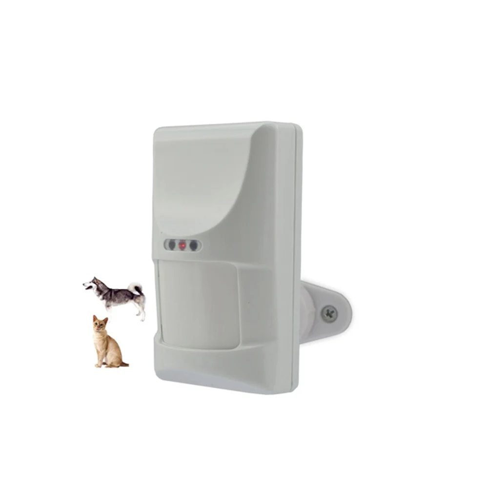 

Indoor Wall Mount Passive Infrared Detector RF433MHz Wireless Motion Sensor For Gsm Alarm System Battery Inside Pet Immunity