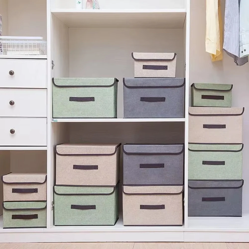 Foldable Non Woven Fabric Storage Box Home Supplies Clothing Underwear Sock And Kid Toy Storage Organizer Cosmetics