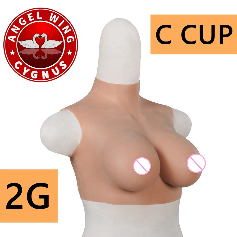 

2G Upgrade High Collar Neck Fake Artificial Boob Realistic Silicone Breast Forms Crossdresser Shemale Transgender Drag Queen