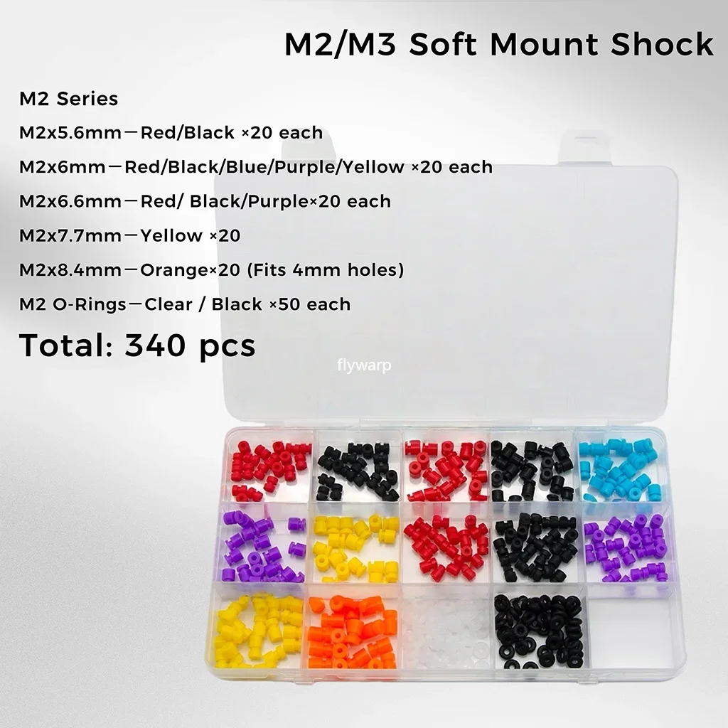 Kit de 320 boules anti-vibrations FPV M2 M3 pour drone, vue d'ensemble
