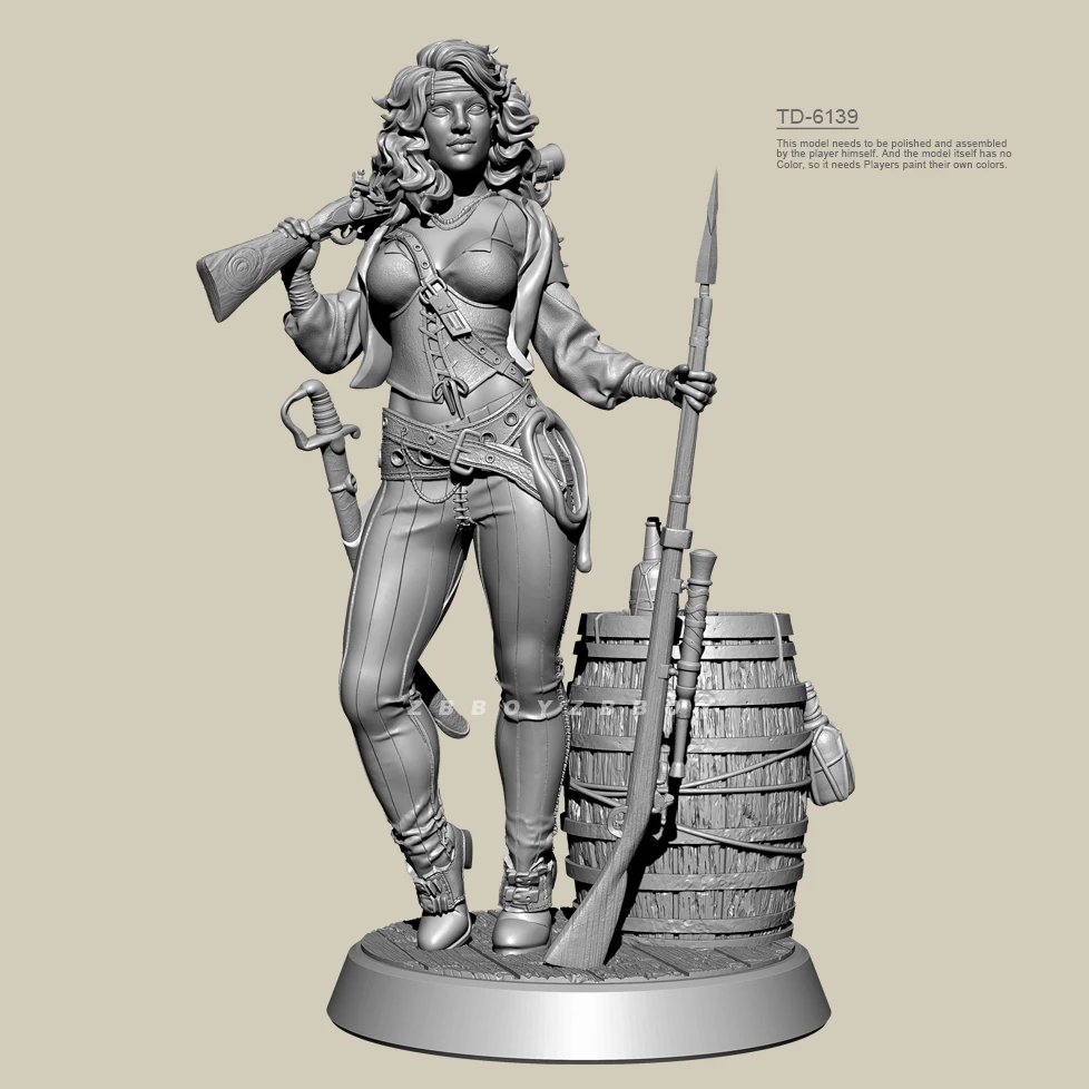 Kit Modello In Resina Da 38Mm 50Mm 75Mm Figura Bellezza Incolore E Autoassemblata (Stampa 3D) Td-6139/3D