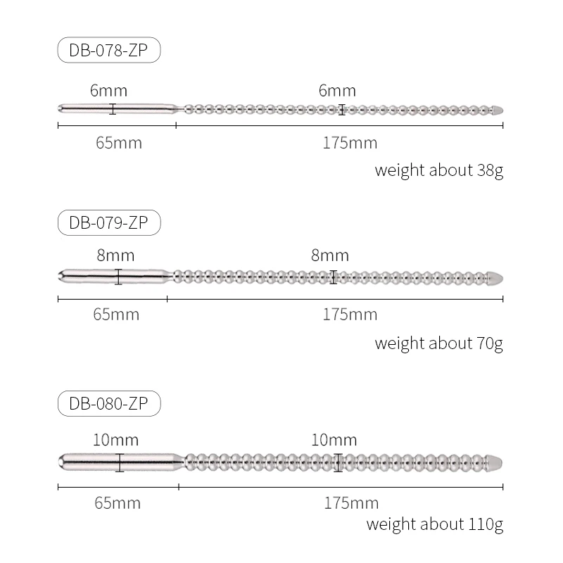 240mm Penis Plug Urethral Dilators Catheters Sounds Sex Toys for Men Medical Themed Toys Stainless Steel Electro Shock — view 3
