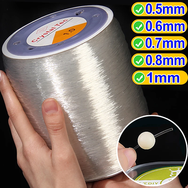 

100M Elastic Crystal Line DIY Beading String Stretch Cords Transparent Jewelry Necklace Bracelet Making Rope Home Sewing Threads