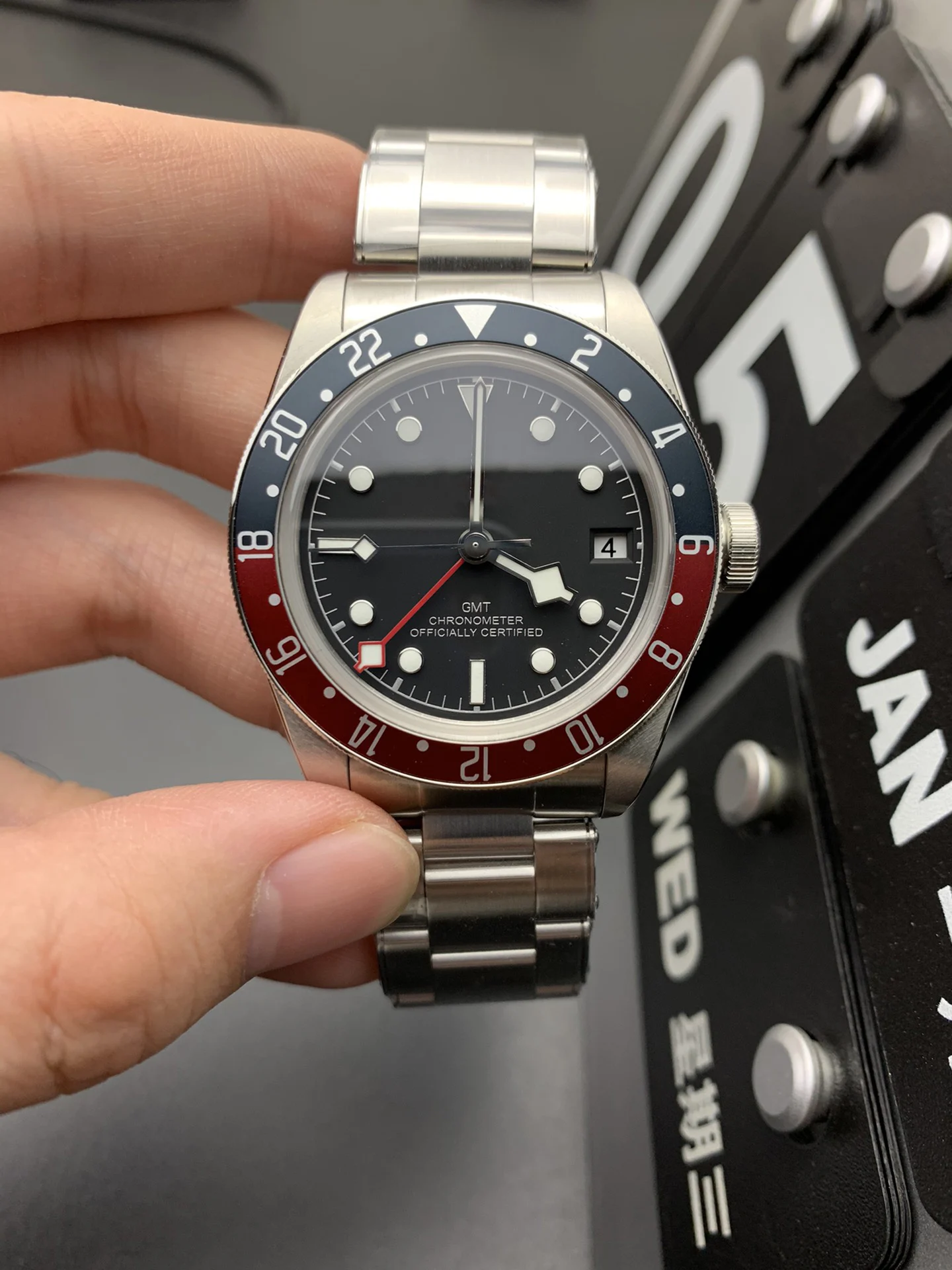 

SHXI function factory men's watches TD blue red cycle with top quality swiss movement