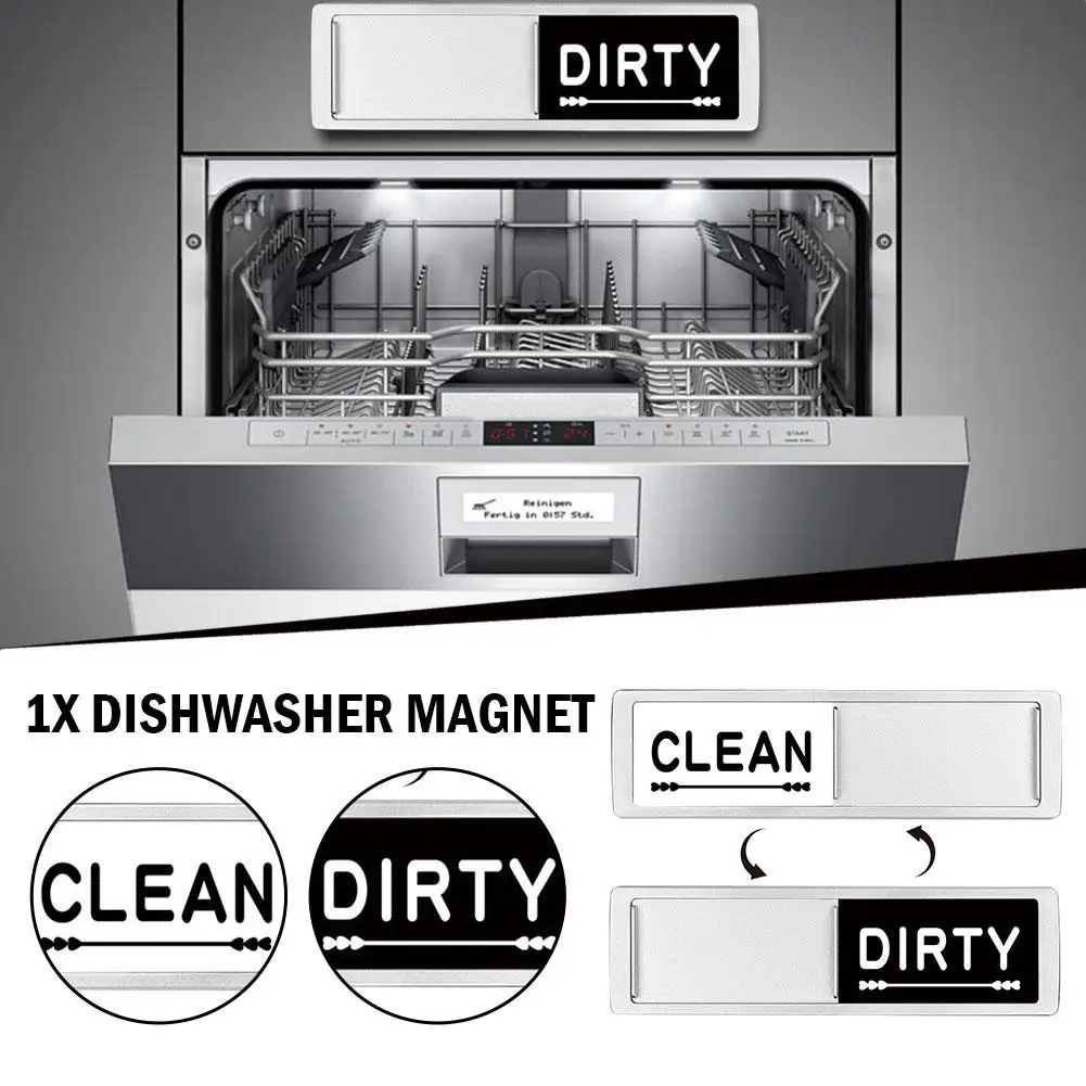 

Clean Dirty Dishwasher Magnet Indicator Sign Non-Scratch Simple Sign Door Magnet Indicator Decorative Kitchen Hotel Sign Sl X3O6