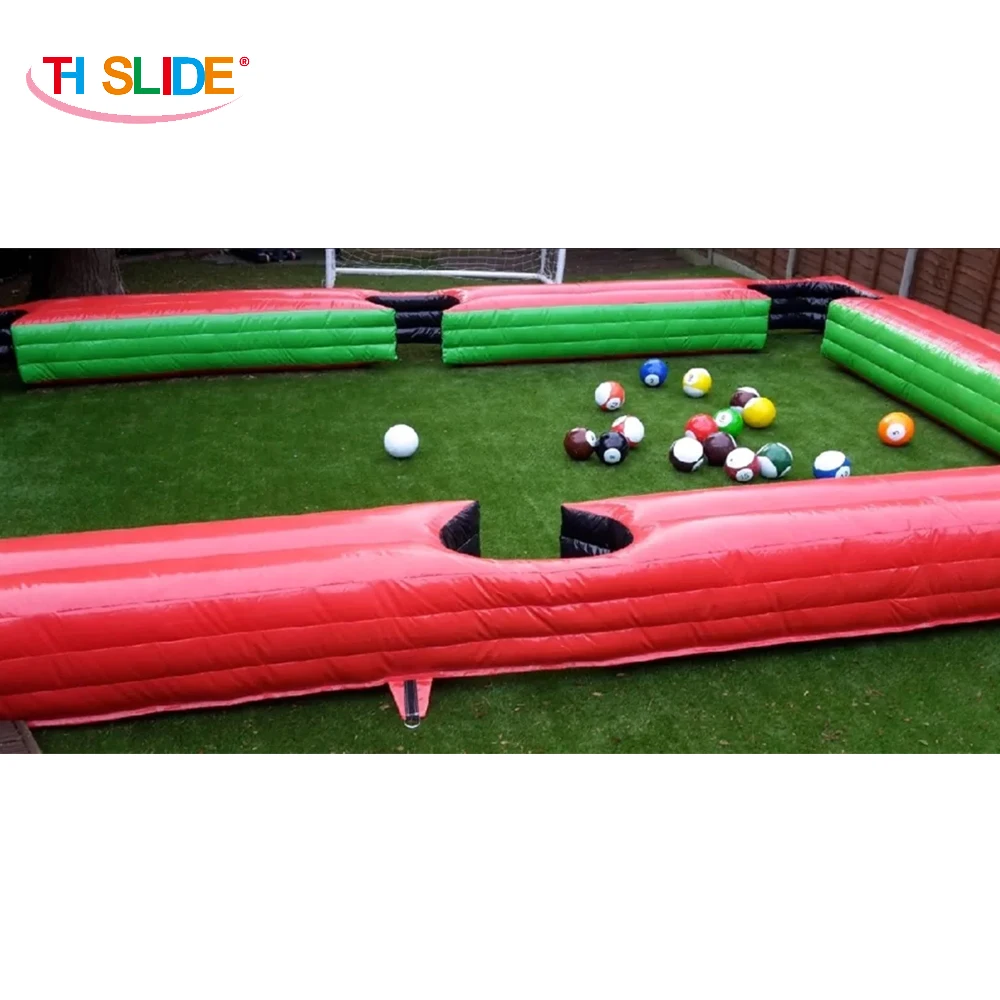 free air ship to door,giant snooker football court inflatable billiards,human foot snooker ball sport game with balls