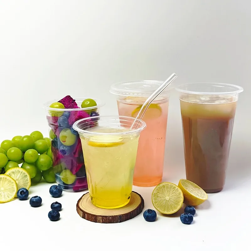 Description Picture 5 of item50PCS Disposable Plastic Cups with Lids Plastic Cups for Cold Drinks Coffee Juice Smoothies Birthday Party Supplies