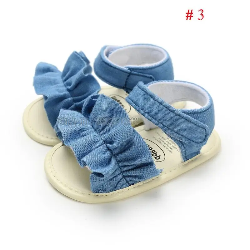 Baby Summer Clothing Kids Infant Girl Polka Dots Cowboy Bowknot Plaid Striped Floral Party Princess Beach Baby Shoes