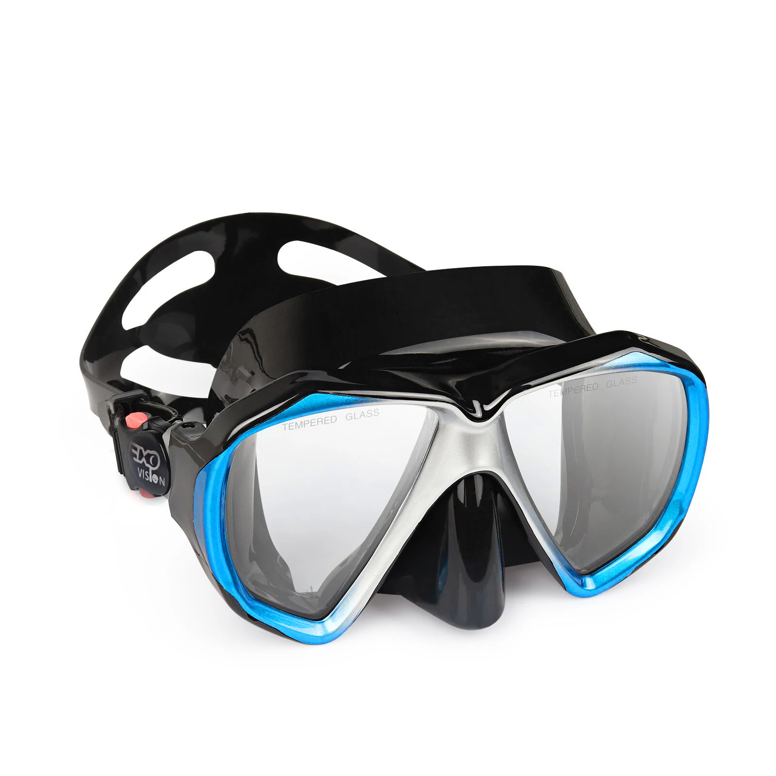 Panoramic HD Diving Mask, Anti-Fog Scuba Diving Goggles, Tempered Glass Dive Mask, Adult Youth Swim Goggles with Nose Cover