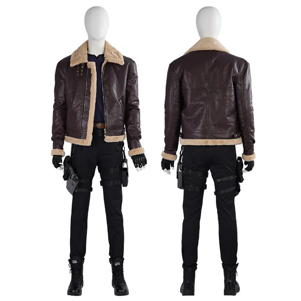 Remake Version Leon Costume Re Leon Scott Kennedy Cosplay Costume with ...