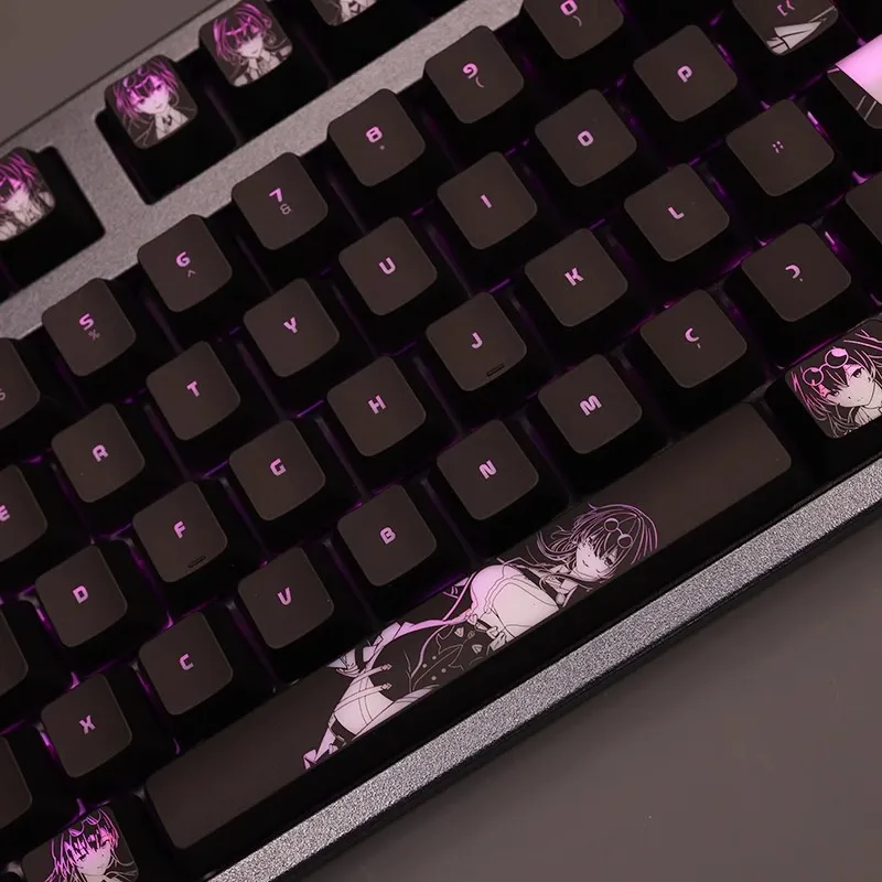 Keycaps Retroiluminados Honkai Star Rail Kafka para Logitech G610 g Pro x Razer Blackwidow Huntsman Corsair K70 K95 K100 Conjunto - Imagem 3