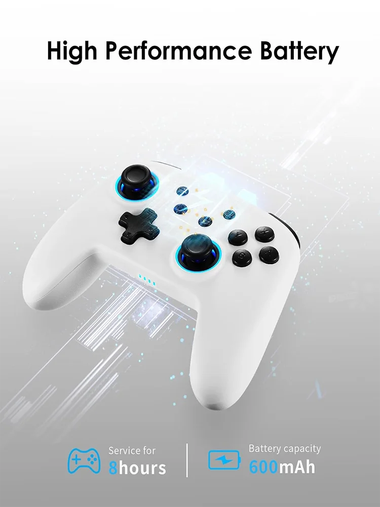 

DOYOKY classic remote gamepad for Switch/Switch Lite with 7 LED Colors/Motion Control/Dual Vibration/Turbo/Hall Effect Joystick