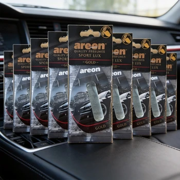 5/10/20 pezzi di profumo per auto in gel dorato di alta qualità - Decorazione di lusso da appendere per auto, fragranza elegante e duratura