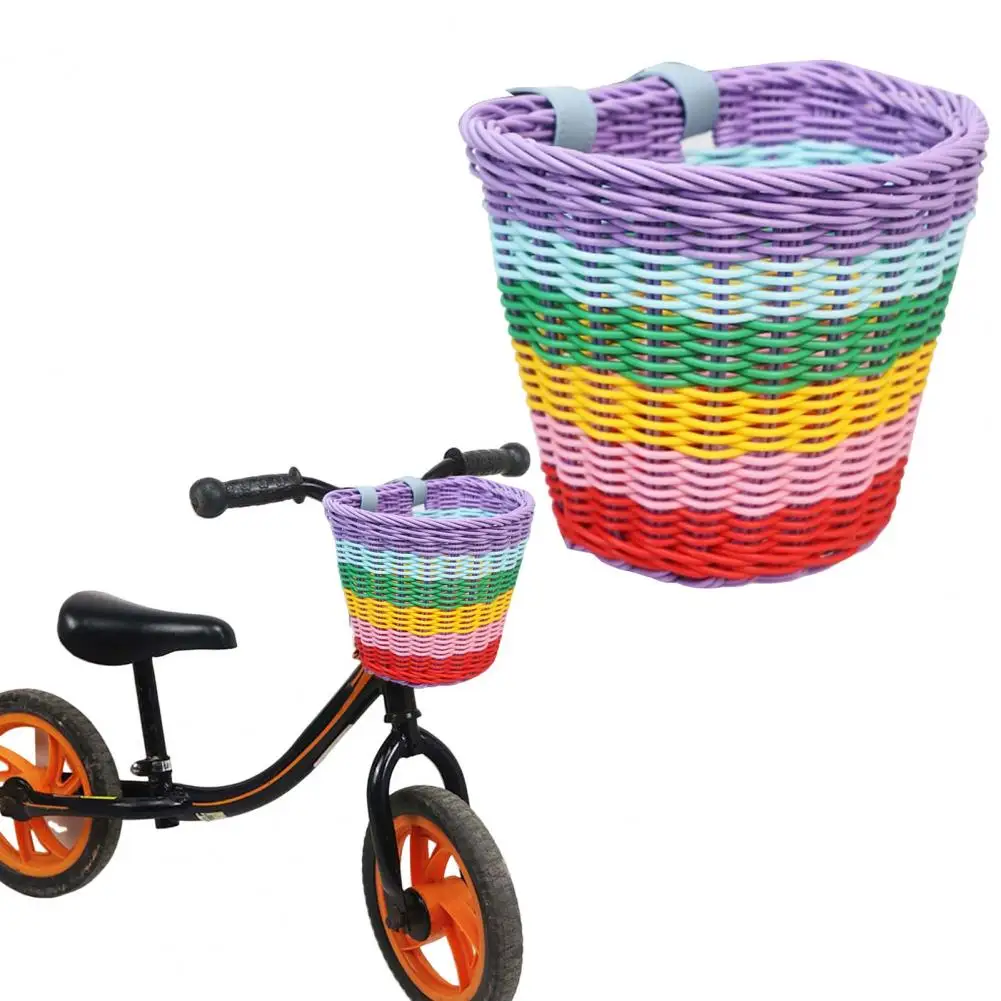 

Bicycle Front Basket Easy Installation Bike Basket Vibrant Hand-woven Bicycle Basket Spacious Easy-to-install Front for Toddler