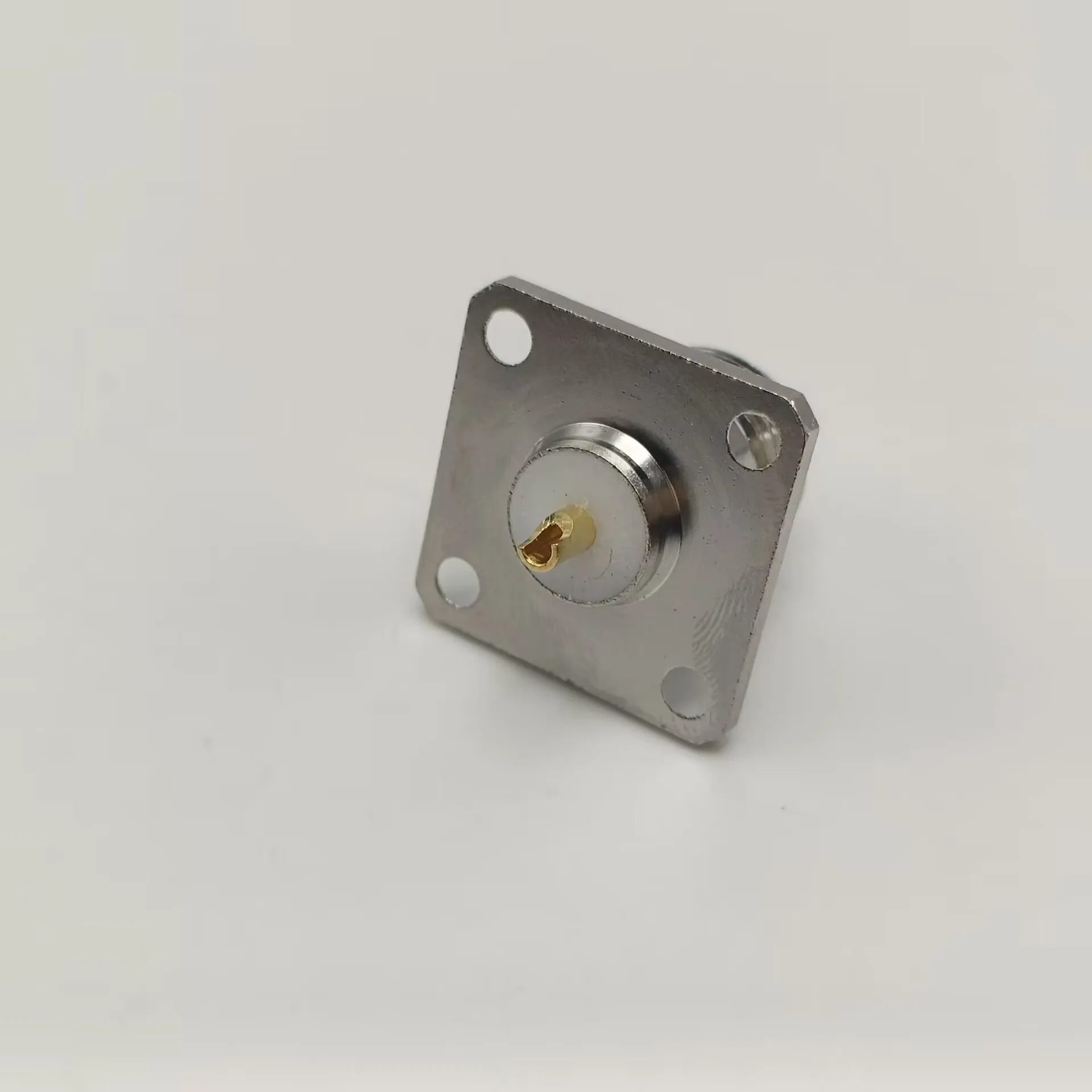 10PCS new Connector N female jack 4-hole 25.4mm flange solder panel mount straight RF Coaxial Adapter rf coaxial connector