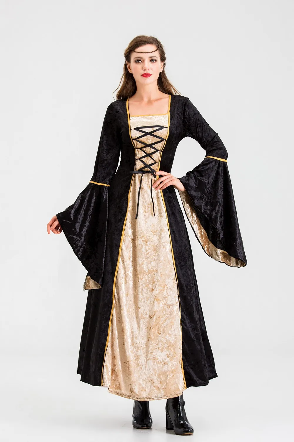 2023 new European-style retro court skirt European medieval long skirt princess aristocratic clothing - Image 5