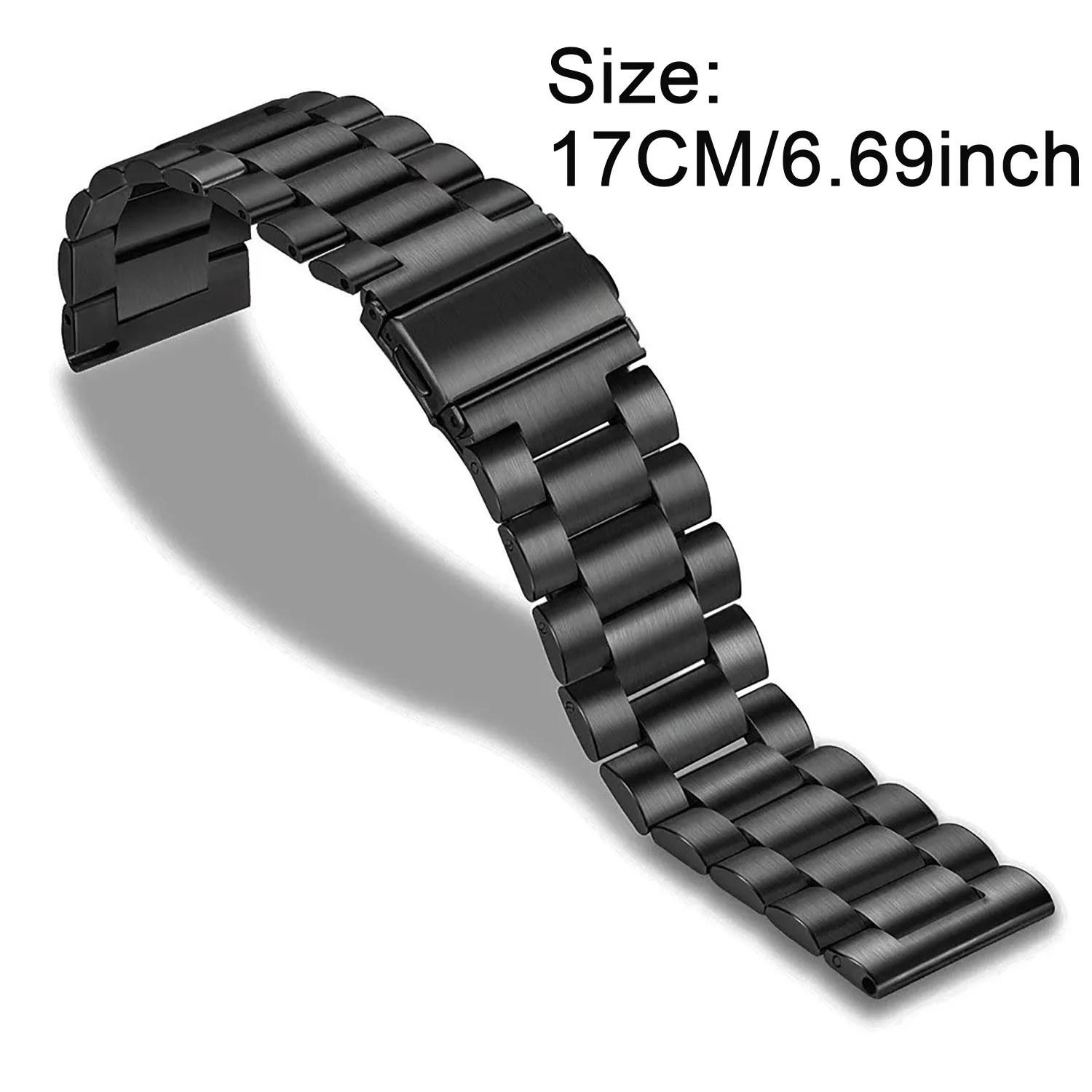 Sleek Solid Stainless Steel Smartwatch Strap - 20/22mm Bracelet Band