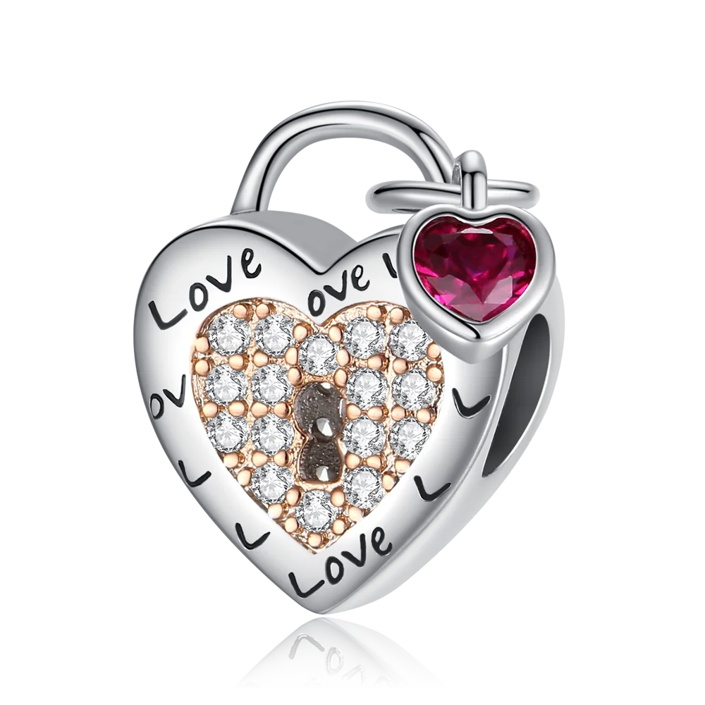 

Романтический красный браслет из серебра 925 пробы с двойным замком для любви подходит для браслета Pandora женское предложение вечерние изысканные аксессуары