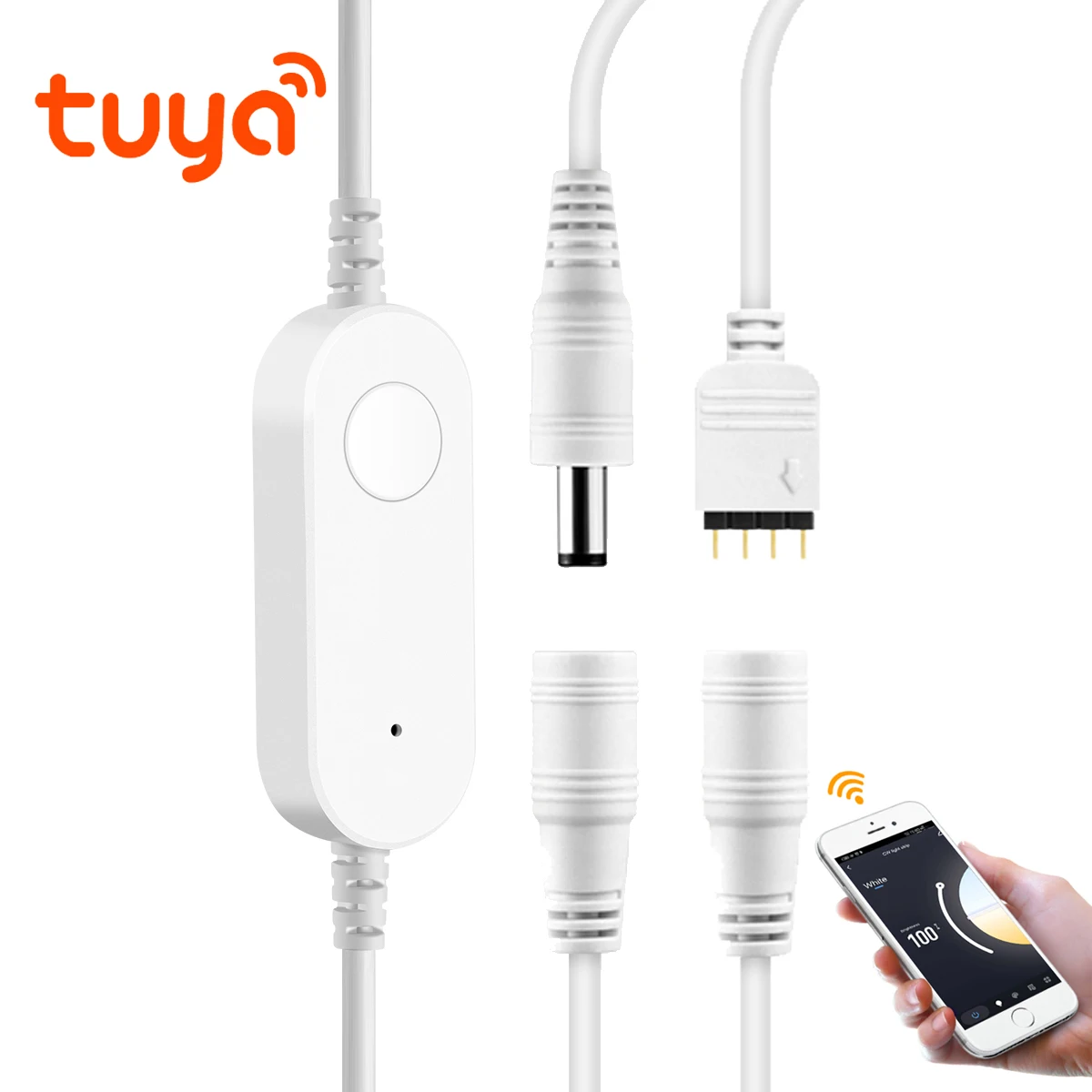 Smart LED Strip Controller 24V 12V Single Color Dual White CCT RGB for Tuya Smart Life WIFI APP Dimmer Press Buton Switch