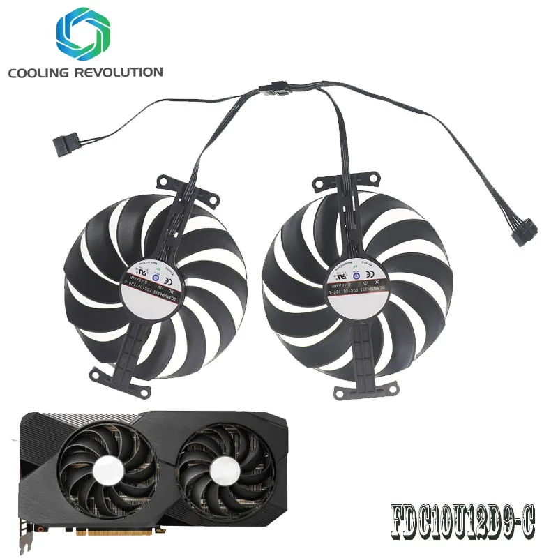 Placa Gráfica Fdc10u12d9-c T129215su 12v 3070 Rtx Rtx 3060ti para Asus Rtx 3070 3060 ti Dual oc Cooler Ventilador do Cartão Gráfico 95 mm fã da - Imagem 3