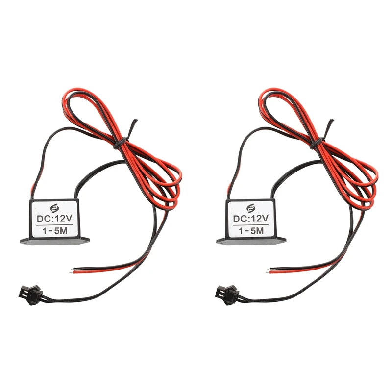 

2X красный-черный кабель 12 В постоянного тока EL Wire Neon светящаяся лента инвертор для драйверов